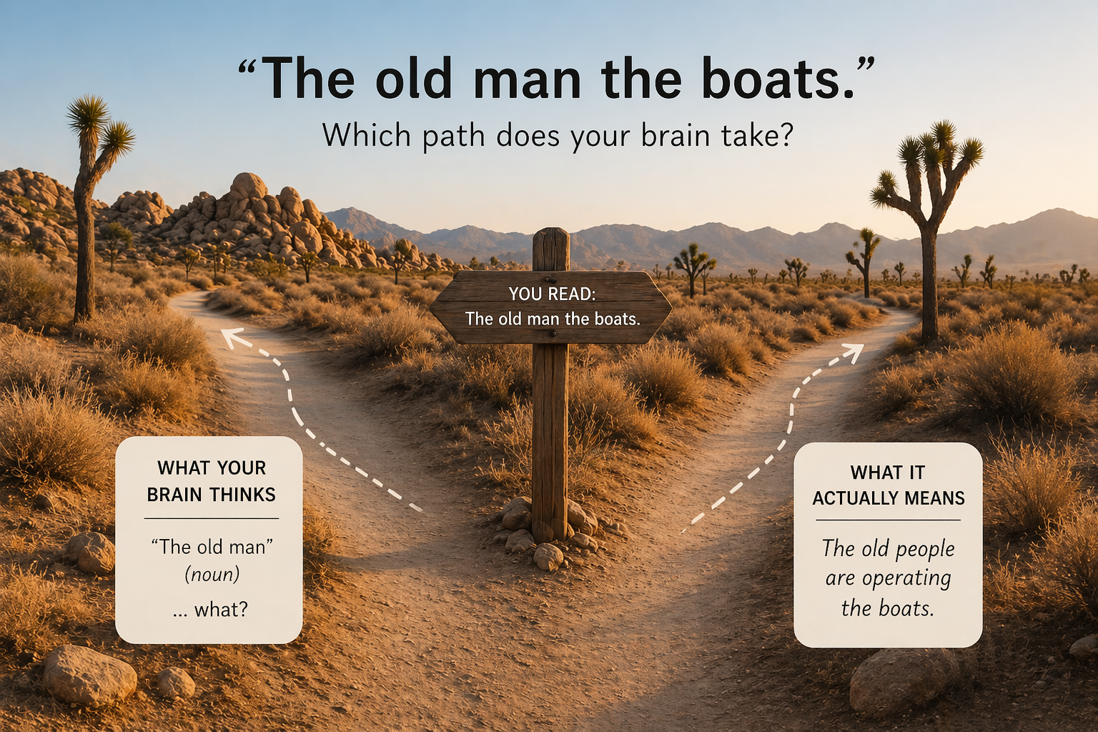 Garden path sentences: this sentence breaks your brain