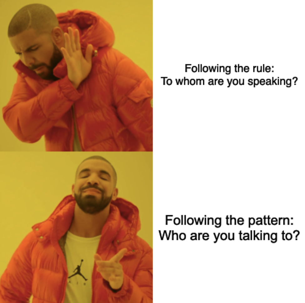 Native speakers break rules constantly